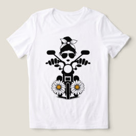大胆なライダーの女性用抽象バイクTシャツ トライブレンドＴシャツ