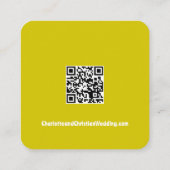 大胆なレトロな柑橘類のウェディング エンクロージャーカード (裏面)