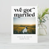 大胆なレトロな結婚発表 招待状 (スタンド正面)