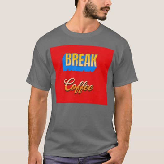 大胆なレトロブレイクコーヒー家族 Tシャツ (正面)