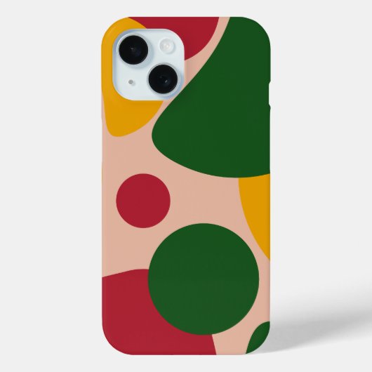 大胆なレトロ抽象シェイプパターン Case-Mate iPhoneケース (裏面)