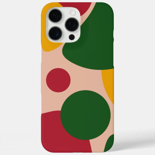 大胆なレトロ抽象シェイプパターン Case-Mate iPhoneケース (裏面)
