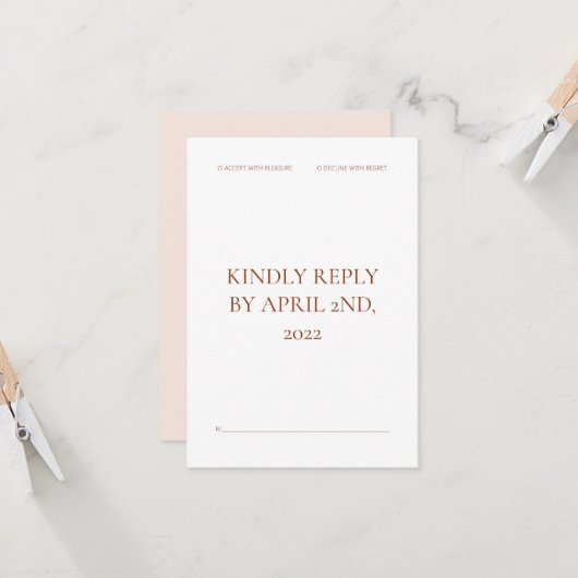 大胆な主張の結婚式出欠ハガキ 招待状 (正面/裏面インサイチュ)