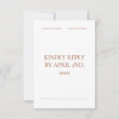 大胆な主張の結婚式出欠確認カード 招待状 (正面)