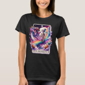 大胆な人魚スケルトンタロットカードTシャツ Tシャツ (正面)