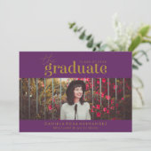 大胆な卒業生 | 写真付き卒業式招待状 招待状 (スタンド正面)