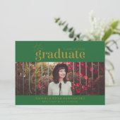 大胆な卒業生 | 写真付き卒業式招待状 招待状 (スタンド正面)