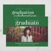 大胆な卒業生 | 写真付き卒業招待状 招待状 (正面/裏面)