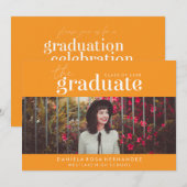 大胆な卒業生 | 写真付き卒業招待状 招待状 (正面/裏面)