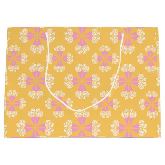大胆な夏のブーケ ラージペーパーバッグ (正面)
