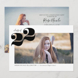 大胆な年度のパノラマ卒業パーティー発表 招待状