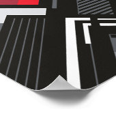 大胆な幾何学模様のラインと角度 ポスター (角)