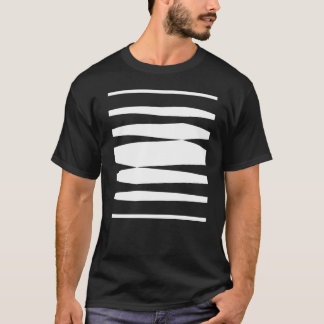 大胆な幾何学模様のライン デザイン Tシャツ