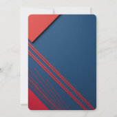 大胆な幾何学模様の抽象的な招待状カード 招待状 (裏面)