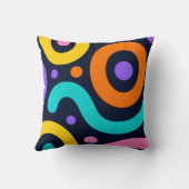 大胆な幾何学的な円のクッションカバー クッション (裏面)