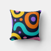 大胆な幾何学的な円のクッションカバー クッション (正面)