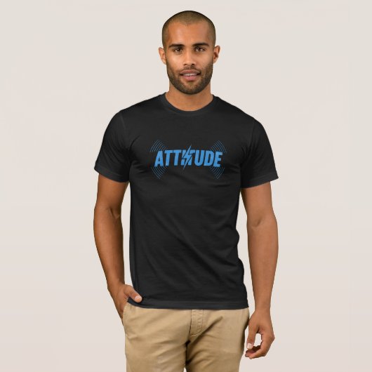 大胆な態度 稲妻ステートメントTシャツ Tシャツ (正面フル)