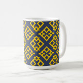 🎨大胆な抽象幾何学モダンコーヒーデザイン コーヒーマグカップ (正面右)