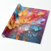 大胆な抽象油絵スプラッシュラグジュアリー ラッピングペーパー (アンロールド)