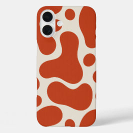 大胆な抽象赤い有機的形状スマホケース iPhone 16 PLUSケース