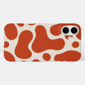 大胆な抽象赤い有機的形状スマホケース Case-Mate iPhoneケース (裏面 (横))