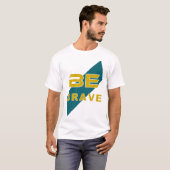 大胆な文字で勇気を鼓舞するグラフィックデザイン Tシャツ (正面フル)