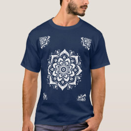 大胆な曼荼羅の花 - Tシャツ