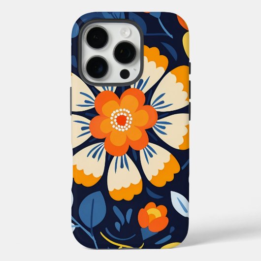 大胆な民俗芸術の花 Case-Mate iPhoneケース (裏面)