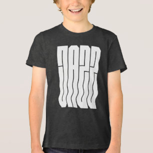 大胆な波状のジャズロゴデザイン トライブレンドTシャツ
