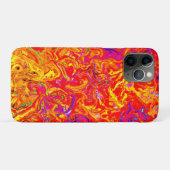 大胆な溶岩色の抽象的デザイン Case-Mate iPhoneケース (裏面(横))