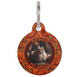 大胆な犬パパへのギフト 花模様のカニクイ ペット　ネームタグ