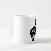 大胆な猫のシルエット コーヒーマグカップ (正面左)