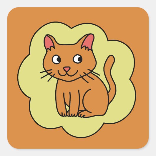大胆な猫好きステッカー | 完璧な猫 | 愛猫家 スクエアシール (正面)