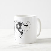 大胆な秋の犬のシルエットマグ コーヒーマグカップ (正面右)