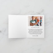 大胆な筆記体 卒業写真 サンキューカード (内部)