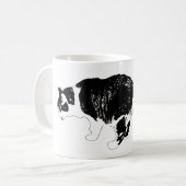 大胆な線、静かな瞑想 コーヒーマグカップ (正面左)