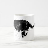 大胆な線、静かな瞑想 コーヒーマグカップ (中央)