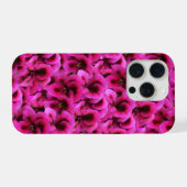 "大胆な美しさ: 鮮やかなマゼンタ色のゼラニウムの花 iPhoneケース (裏面横)