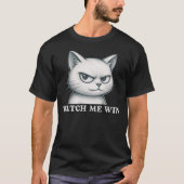 大胆な自信の猫グラフィックデザイン Tシャツ (正面)