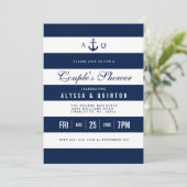 大胆な航海をテーマにしたペアシャワー招待状 招待状 (スタンド正面)