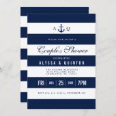 大胆な航海をテーマにしたペアシャワー招待状 招待状 (正面/裏面)