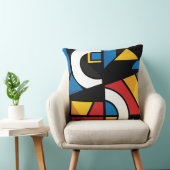 大胆な色の幾何学的キュービスト抽象芸術 クッション (椅子)