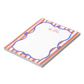 大胆な色の縁取りの先生感謝ギフト ノートパッド (回転)