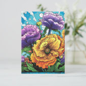 大胆な花のカード サンキューカード (スタンド正面)
