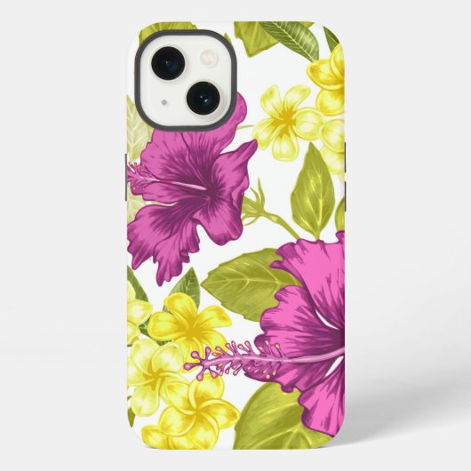大胆な花柄プリント iPhoneケース (裏面)