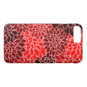 大胆な表現 赤いダリアの花の模様 Case-Mate iPhoneケース (裏面(横))