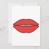 大胆な赤い唇のポップアート 招待状 (正面)