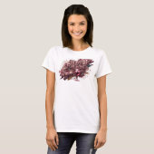 大胆な赤い文字でワイン愛を表現！I LIVE FOR WINE Tee Tシャツ (正面フル)