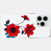 大胆な赤い花のフローム Case-Mate iPhoneケース (裏面 (横))