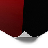 大胆な赤とネイビーブルーの幾何学抽象デザイン ポスター (角)